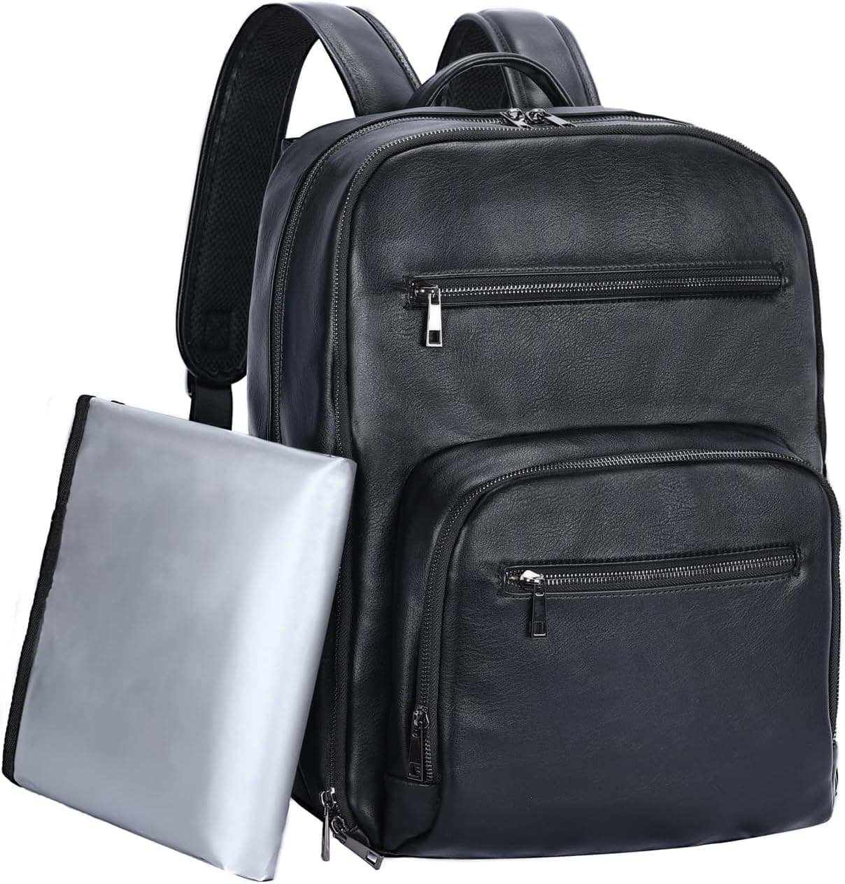 Vaschy leather store laptop backpack