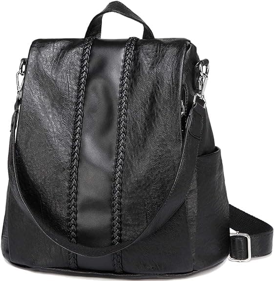 Casual Checkered Backpack Womens Faux Leather Bookbag Fashion Zipper Front  Travel Daypack, Today's Best Daily Deals