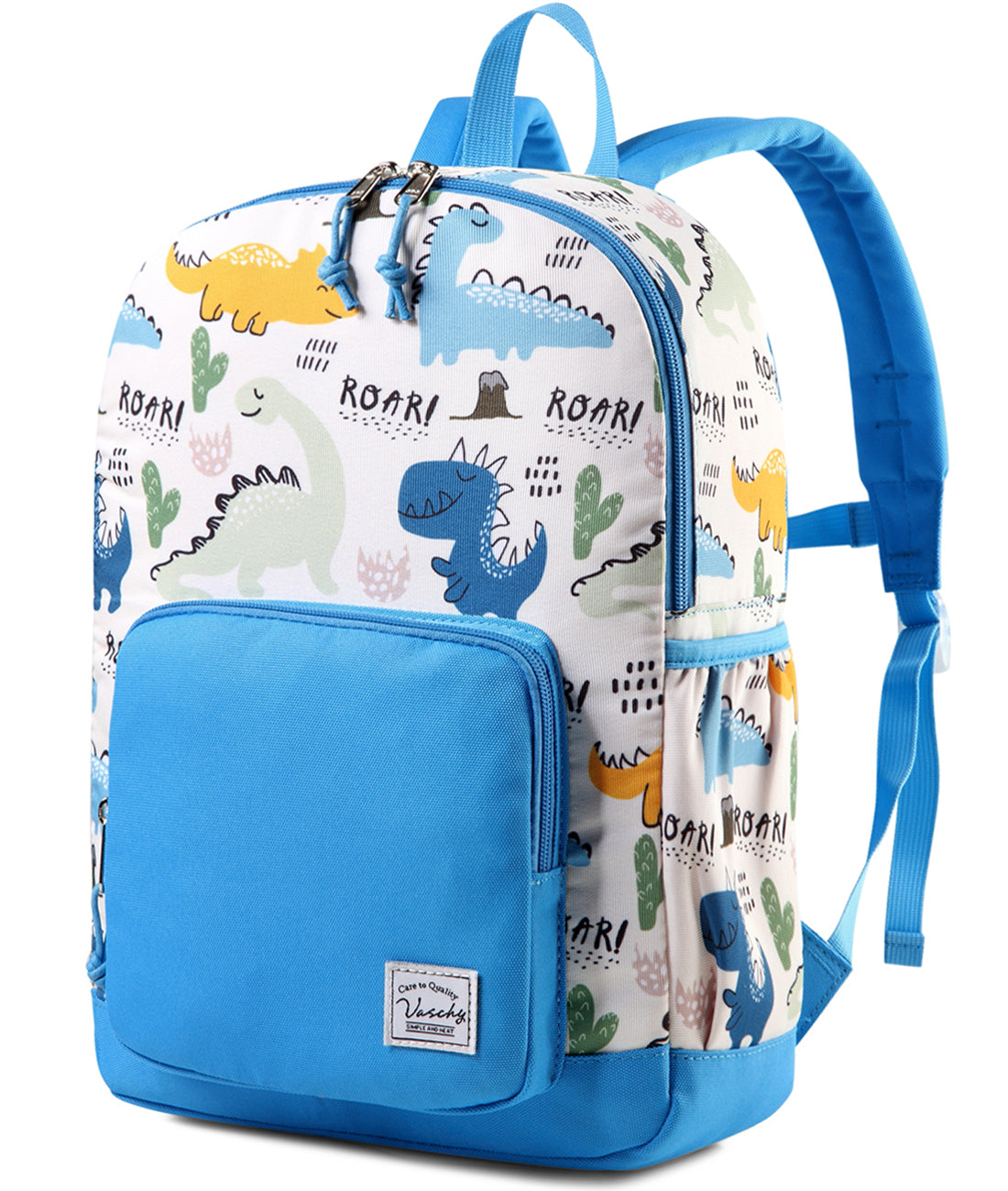 VASCHY Kids Backpack for Girls, Cute Dinosaur Lightweight Backpack