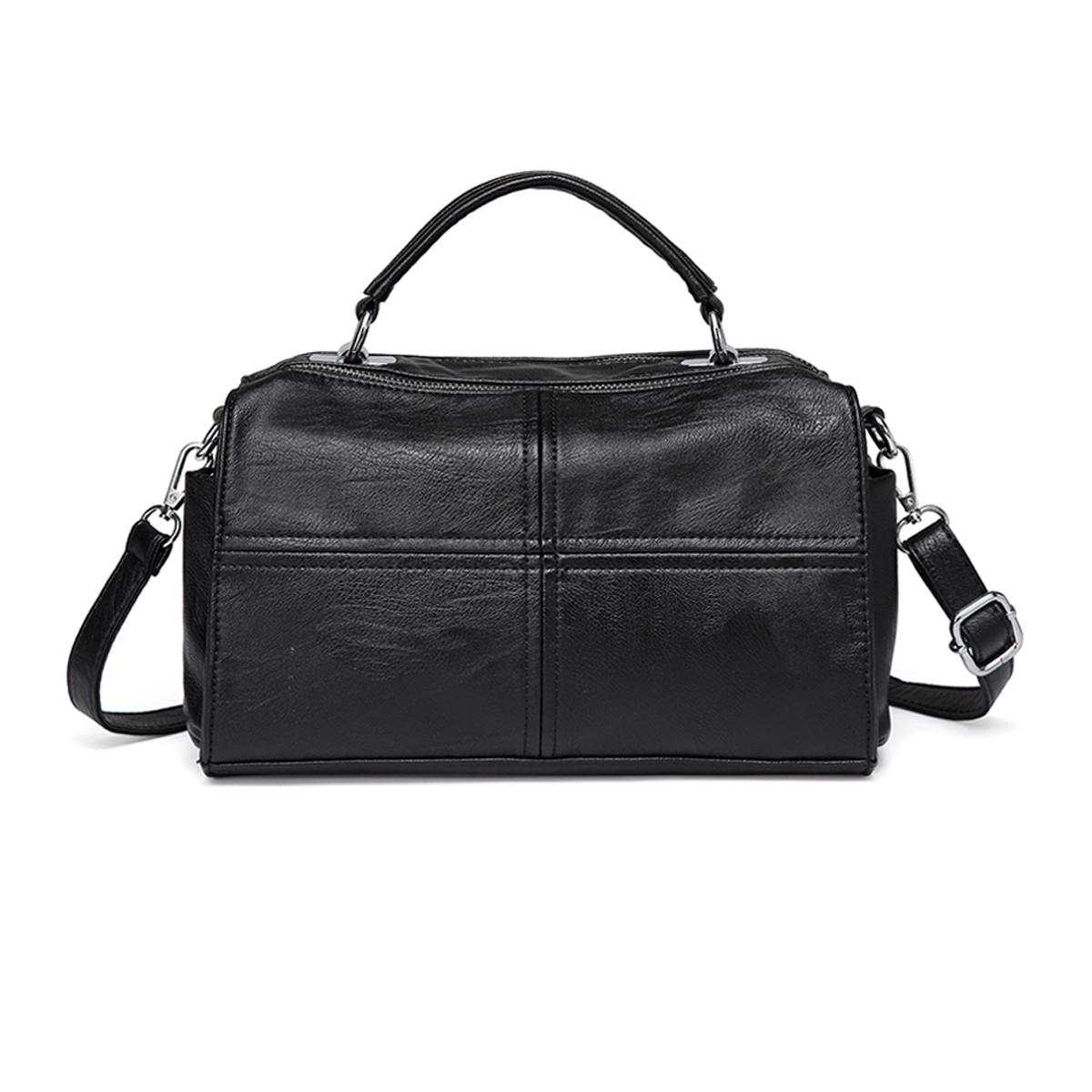 Vegan Leather Top Handle Handbag