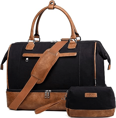 brown  leather duffel bags