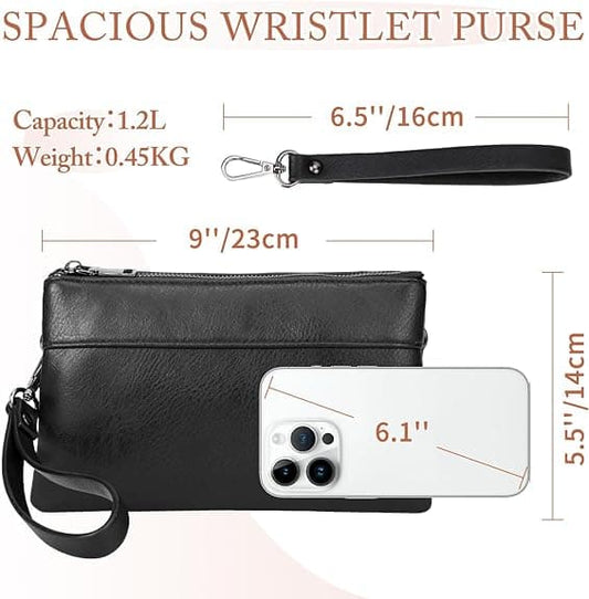 Large Studs Soft Faux Leather Crossbody Evening Clutch Wallet for Women