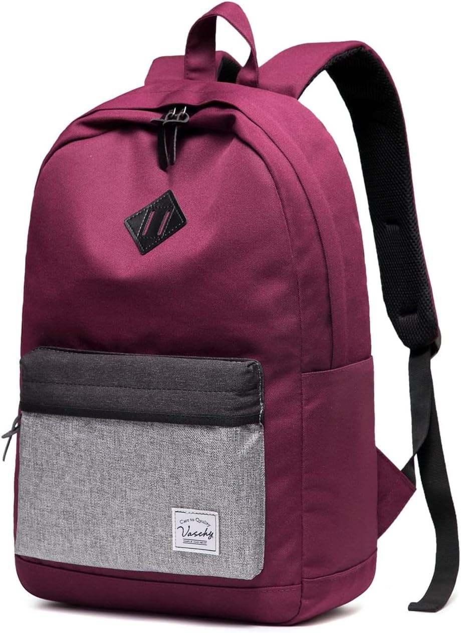 girls_backpacks for school in Burgundy