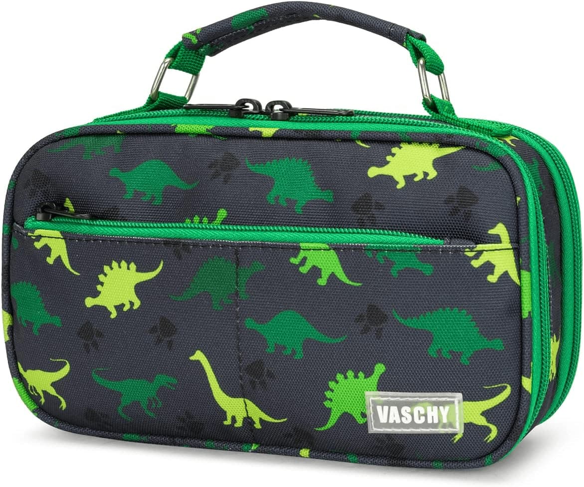 green dinosaur pattern  pencil box