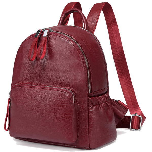 VASCHY Faux Leather Mini Backpack Purse Cute Small Backpack Purse for