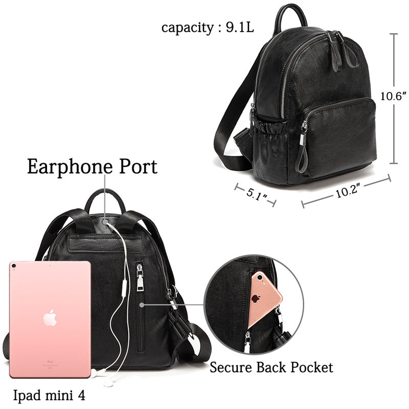 Leather Mini Backpack at TAGS
