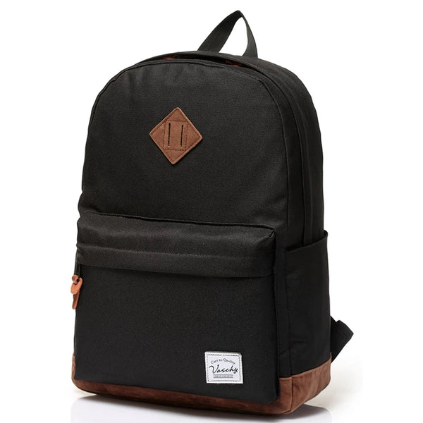 Vaschy retro cheap leather laptop backpack