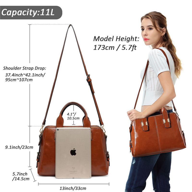 VASCHY Satchel Bag Leather Handbags