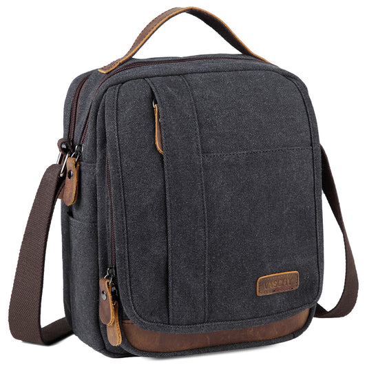 Loiee 14 Inches Men's Classic Messenger Bag Life Boost Vintage Canvas  Satchel Messenger Laptop Shoulder Crossbody Sling Bag for All-Purpose  Use,Black : : Clothing, Shoes & Accessories